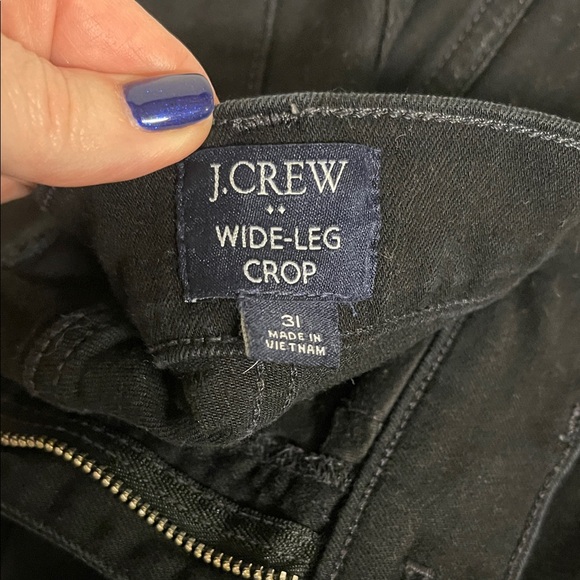 J. Crew Wide-Leg Crop Black Jeans - Picture 2 of 3